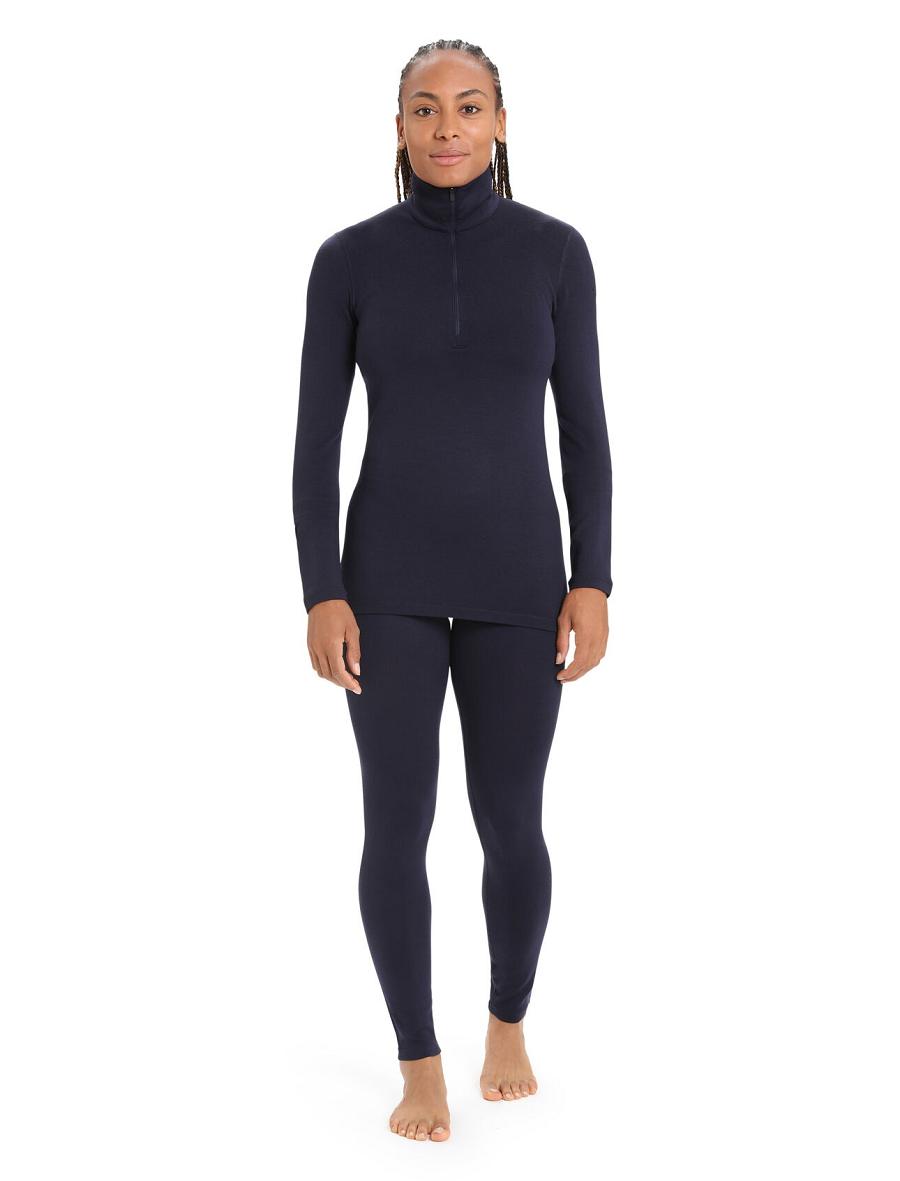 Icebreaker Merino 260 Tech Thermal Leggings Naisten Base Layers Laivastonsininen | FI 1924VRWD